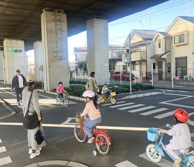 調布市子ども交通教室画像"