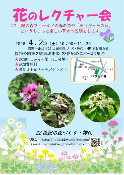 花を愛で、おしゃべりしながら森を巡ります