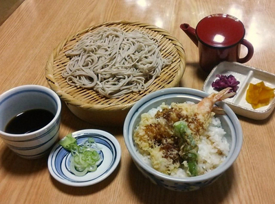限定ご飯セット　海老天丼セット（温・冷）