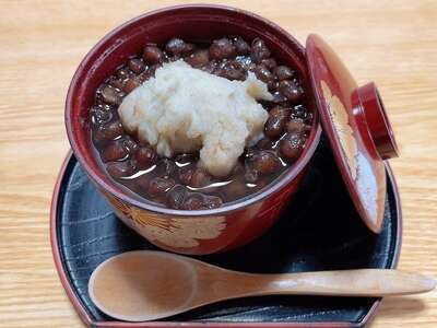 そばがきぜんざい