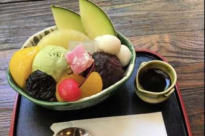 抹茶白玉あんみつ